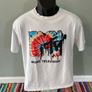 MTV Melting Tie Dye Logo Shirt Music Television